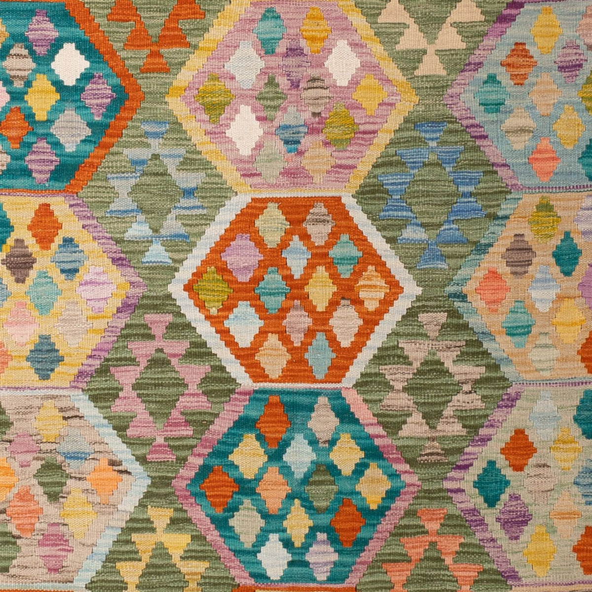 Kelim Carpet - Splash - 299 x 200 cm - flerfärgad