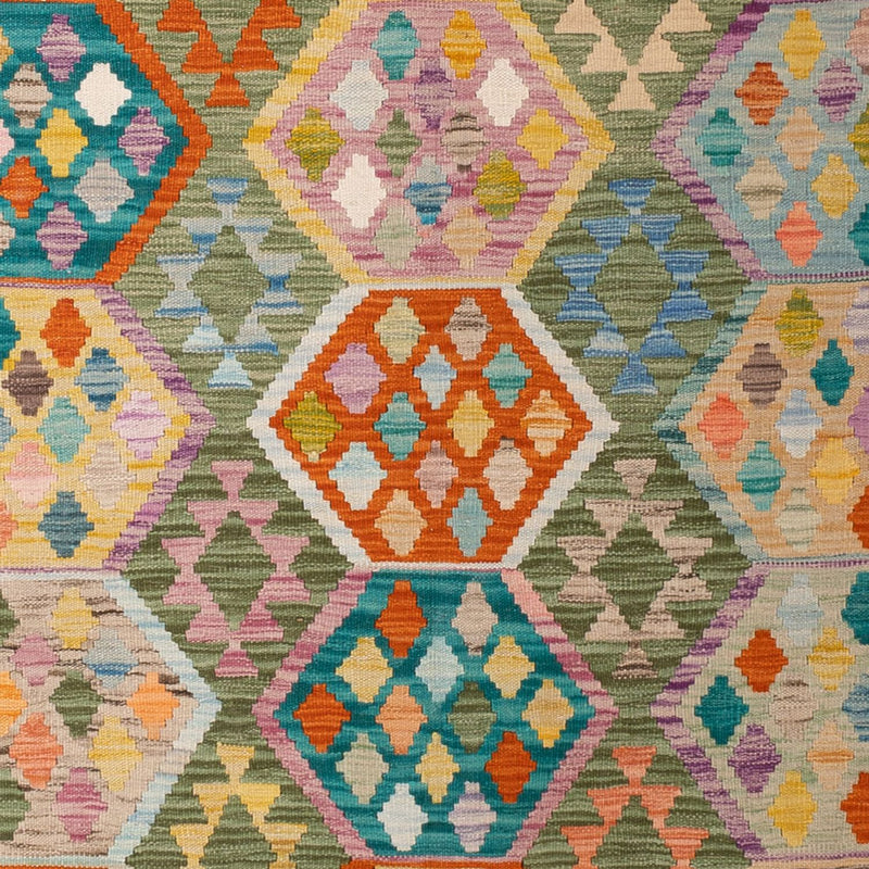 Kelim Carpet - Splash - 299 x 200 cm - flerfärgad