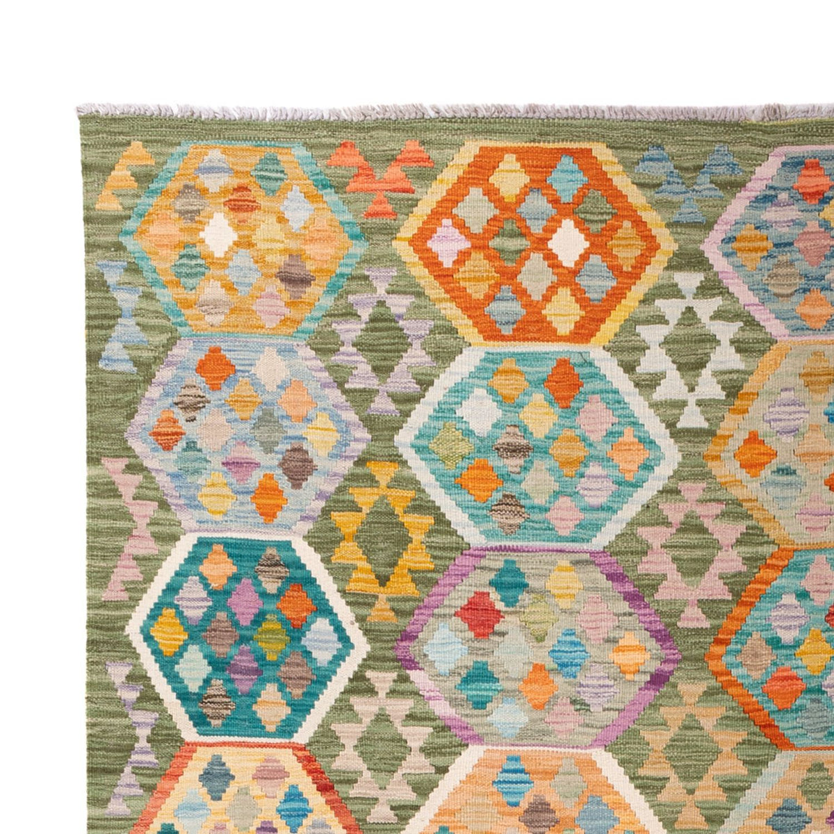 Kelim Carpet - Splash - 299 x 200 cm - flerfärgad