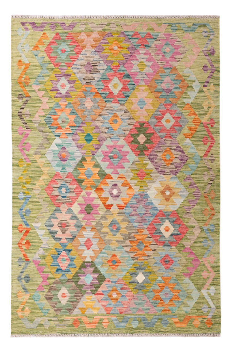 Kelim Carpet - Splash - 181 x 120 cm - flerfärgad