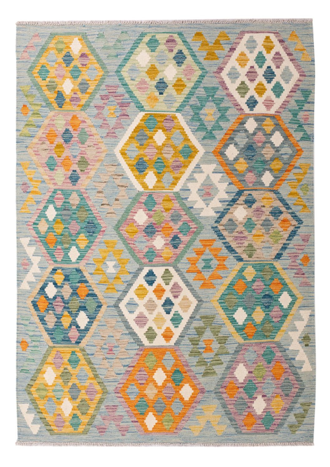 Kelim Carpet - Splash - 177 x 124 cm - flerfärgad