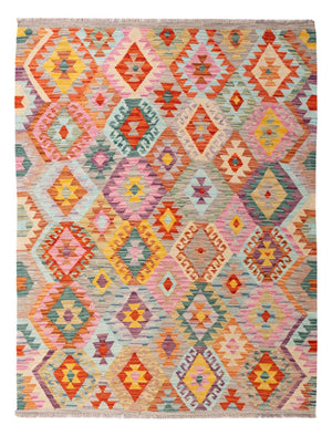 Kelim Carpet - Splash - 171 x 133 cm - flerfärgad