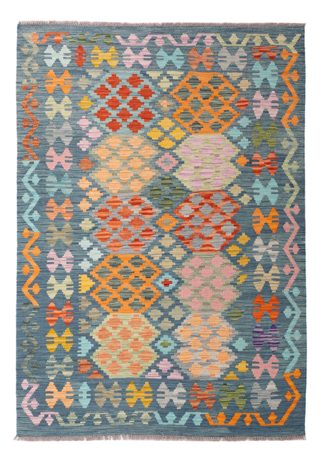 Kelim Carpet - Splash - 187 x 129 cm - flerfärgad