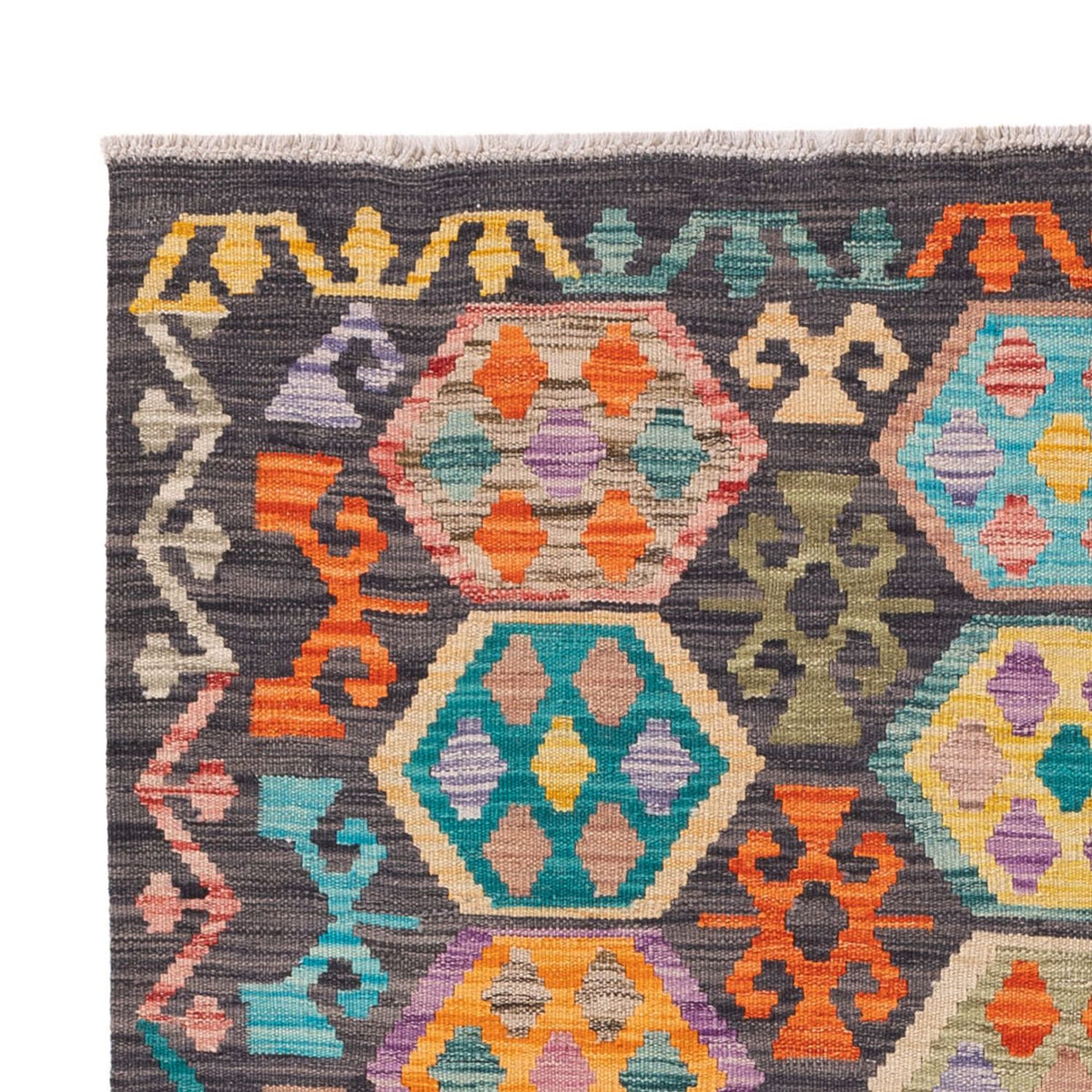 Kelim Carpet - Splash - 180 x 127 cm - flerfärgad