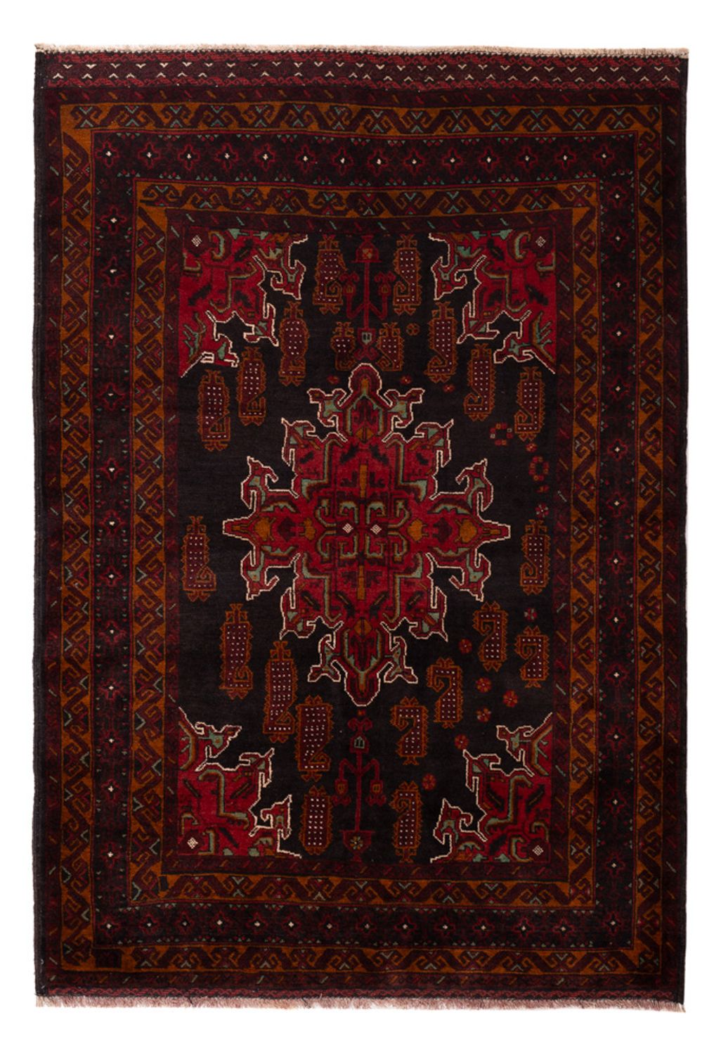 Baluch-matta - 181 x 126 cm - mörkröd