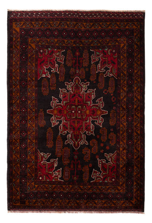 Baluch-matta - 181 x 126 cm - mörkröd