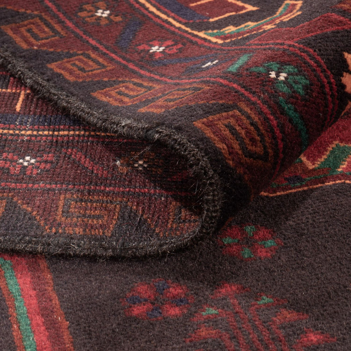 Baluch-matta - 207 x 127 cm - mörkröd