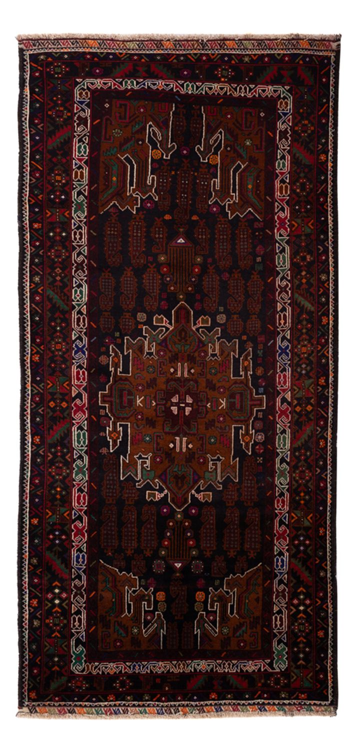 Runner Baluch-matta - 222 x 103 cm - mörkröd