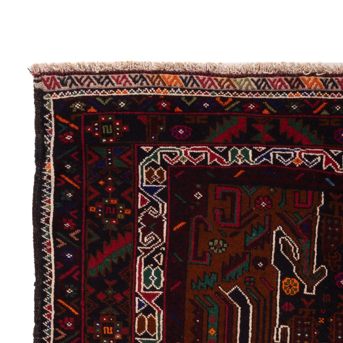 Runner Baluch-matta - 222 x 103 cm - mörkröd