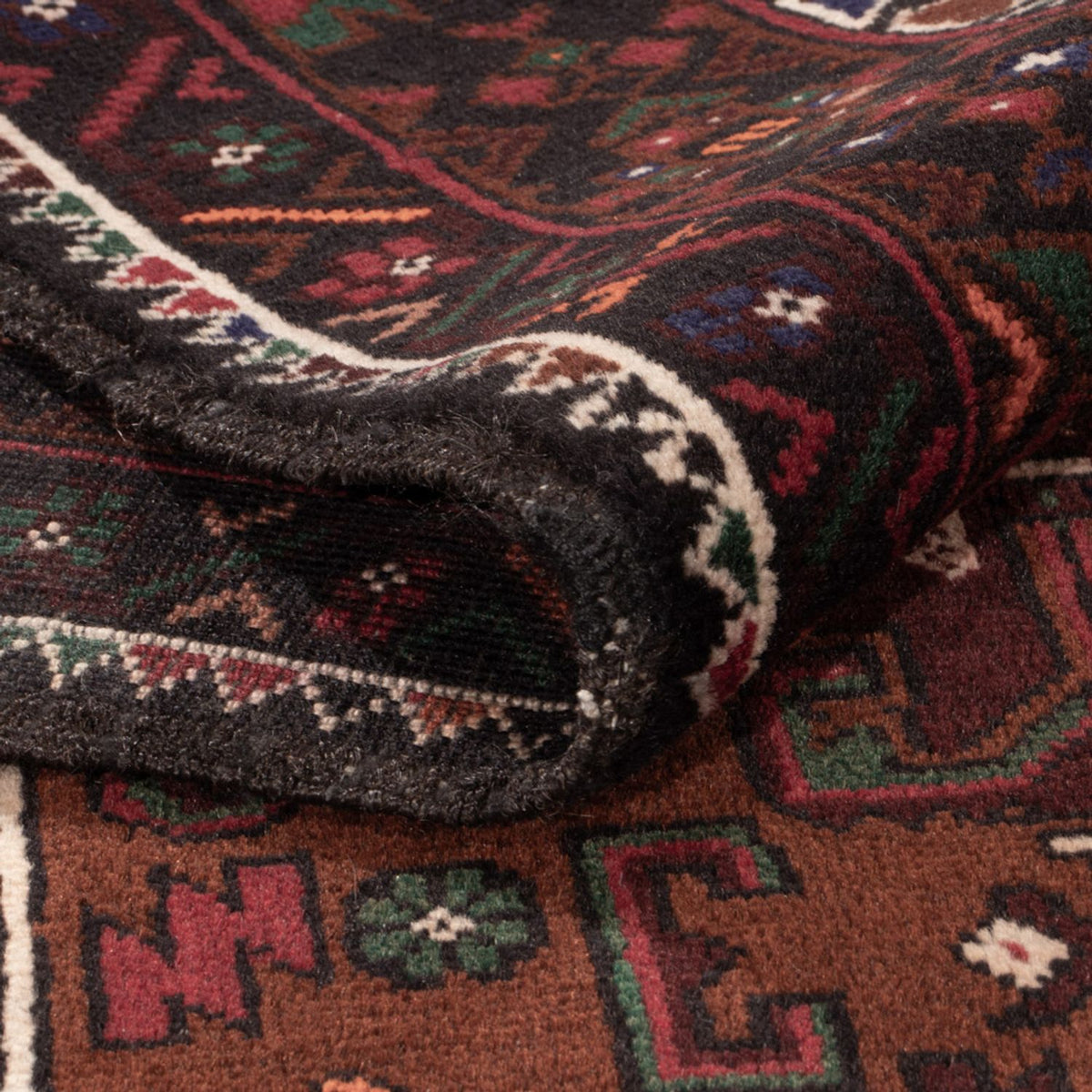 Runner Baluch-matta - 222 x 103 cm - mörkröd