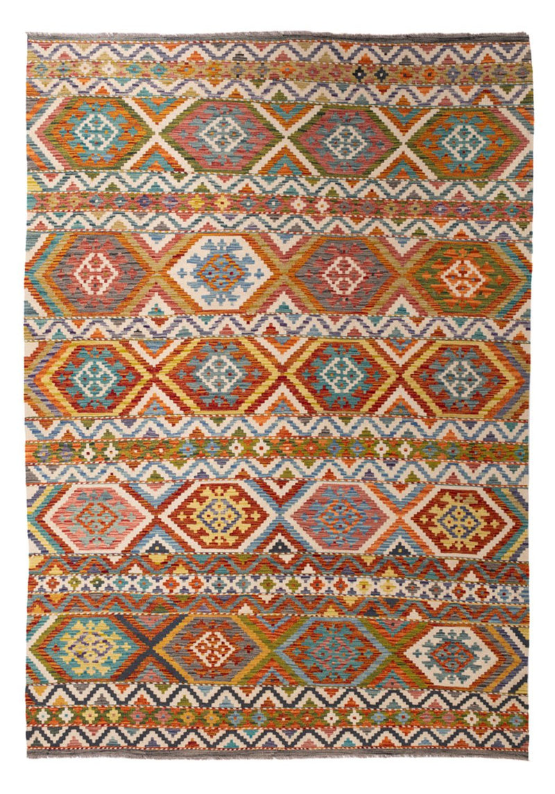 Kelim Carpet - Splash - 304 x 209 cm - flerfärgad