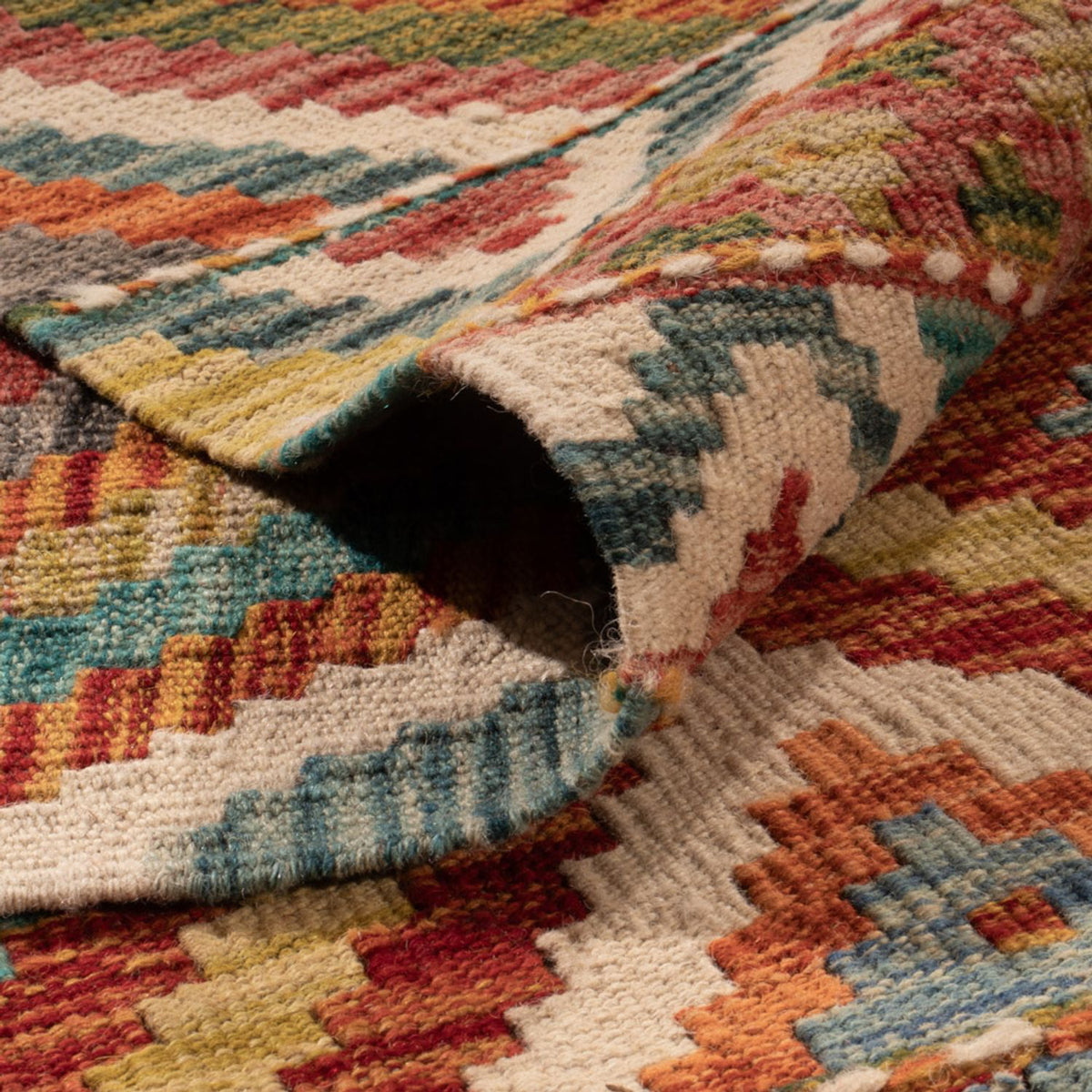 Kelim Carpet - Splash - 304 x 209 cm - flerfärgad