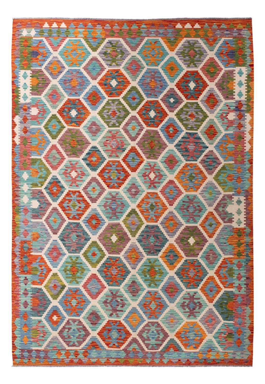 Kelim Carpet - Splash - 296 x 204 cm - flerfärgad