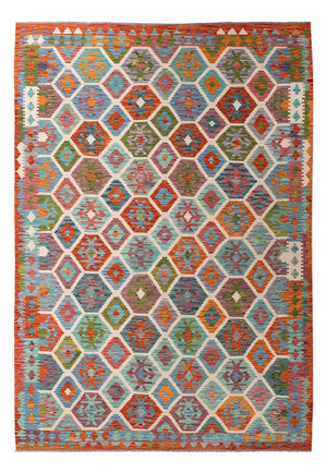 Kelim Carpet - Splash - 296 x 204 cm - flerfärgad