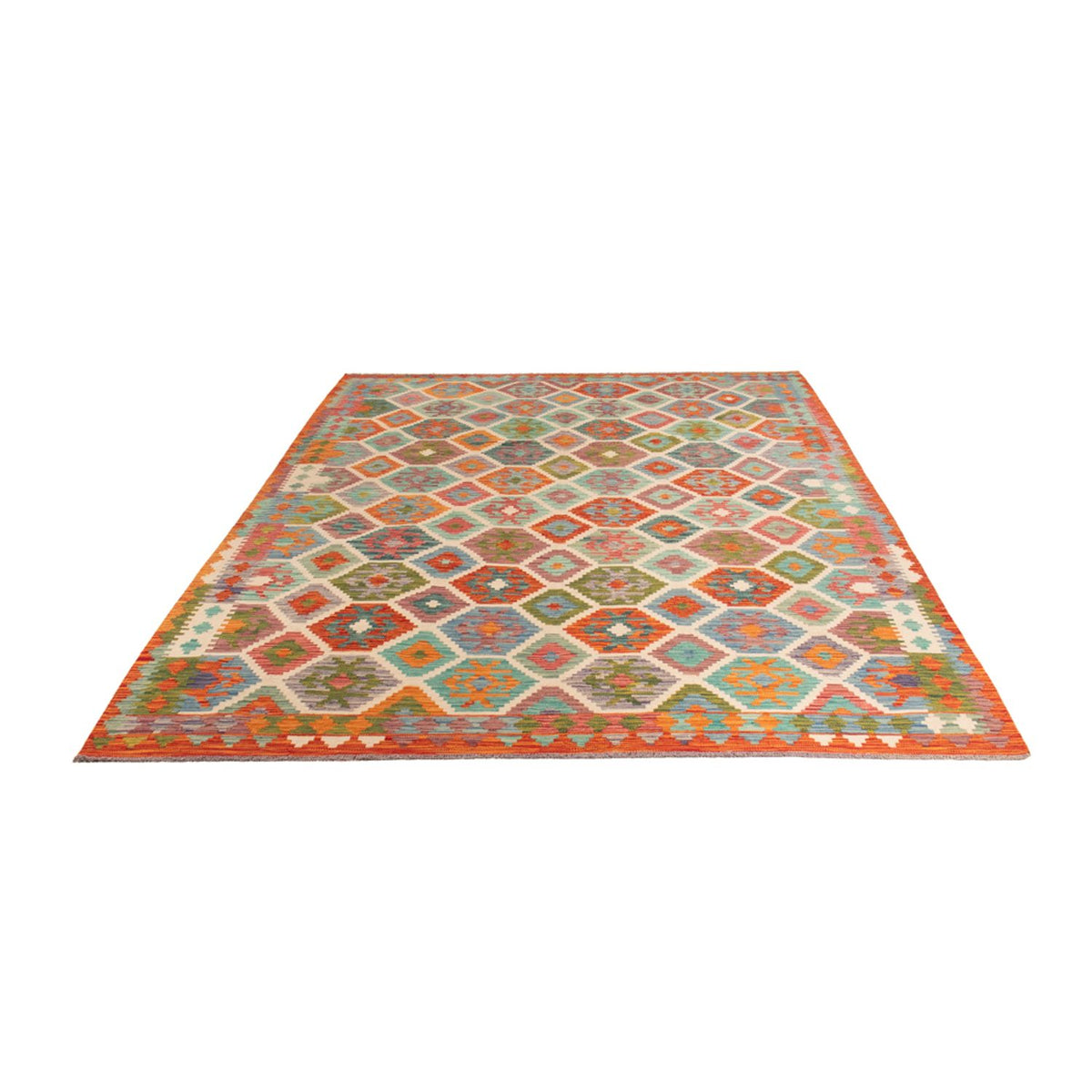 Kelim Carpet - Splash - 296 x 204 cm - flerfärgad