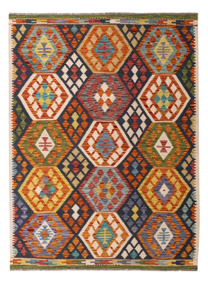 Kelim Carpet - Splash - 176 x 128 cm - flerfärgad