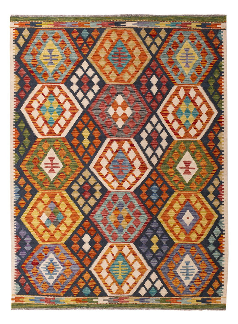 Kelim Carpet - Splash - 176 x 128 cm - flerfärgad