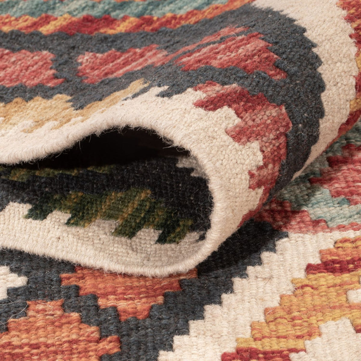 Kelim Carpet - Splash - 176 x 128 cm - flerfärgad