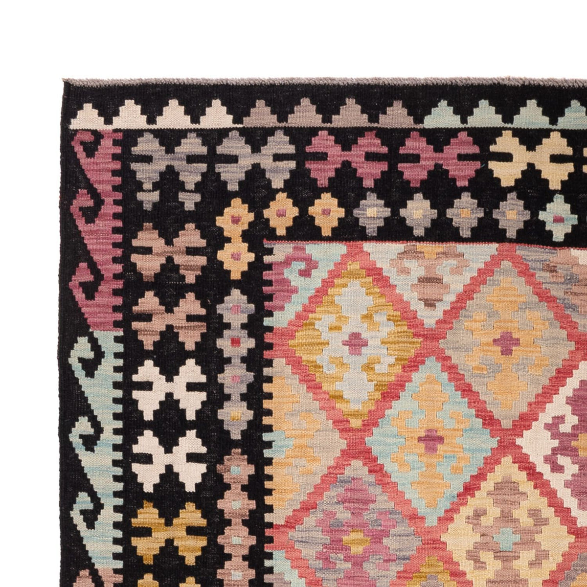 Kelim Carpet - Splash - 299 x 206 cm - flerfärgad