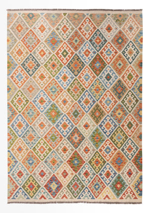 Kelim Carpet - Splash - 299 x 206 cm - flerfärgad