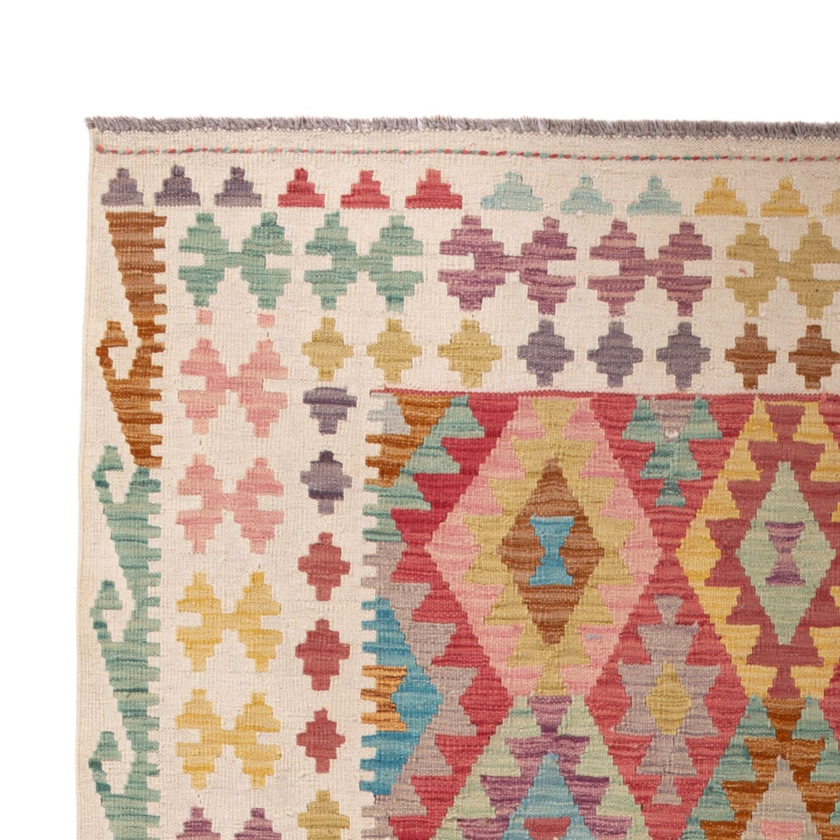 Kelim Carpet - Splash - 300 x 201 cm - flerfärgad