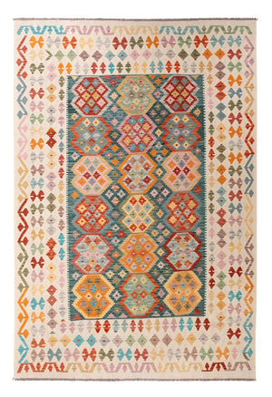 Kelim Carpet - Splash - 294 x 206 cm - flerfärgad