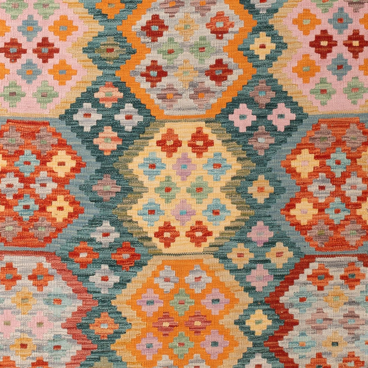 Kelim Carpet - Splash - 294 x 206 cm - flerfärgad