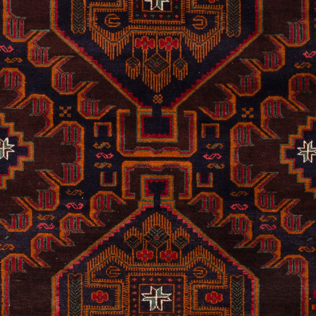 Baluch-matta - 213 x 128 cm - mörkröd