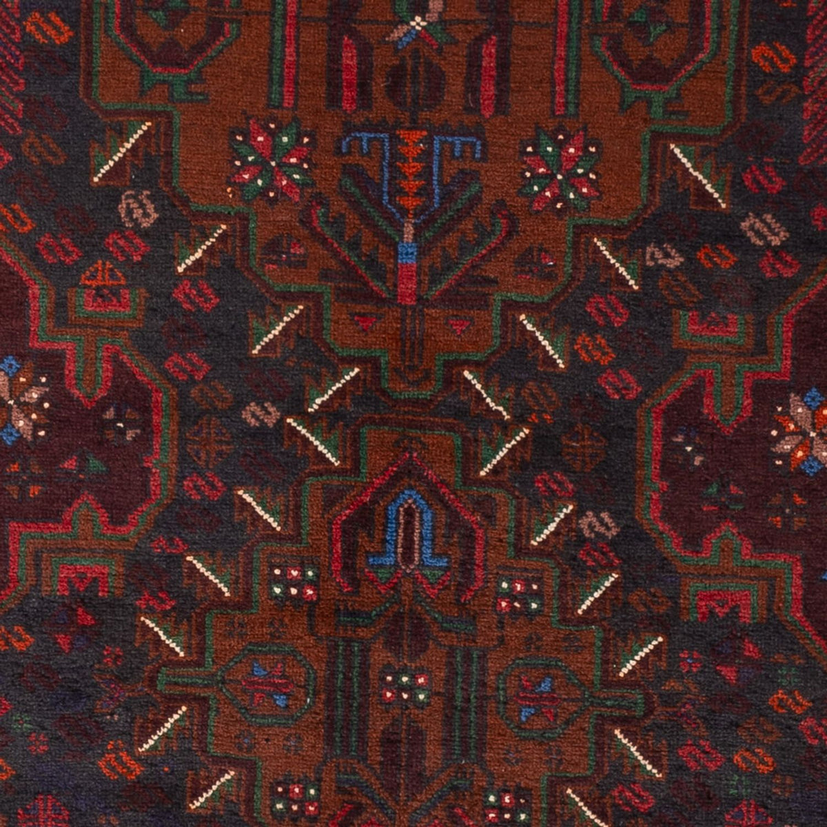 Baluch-matta - 195 x 120 cm - mörkröd
