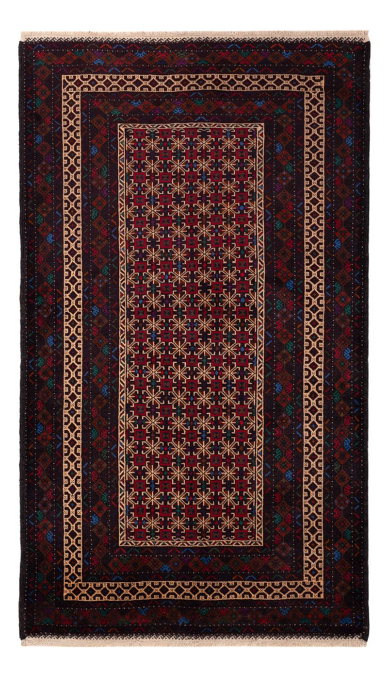Runner Baluch-matta - 200 x 114 cm - mörkröd