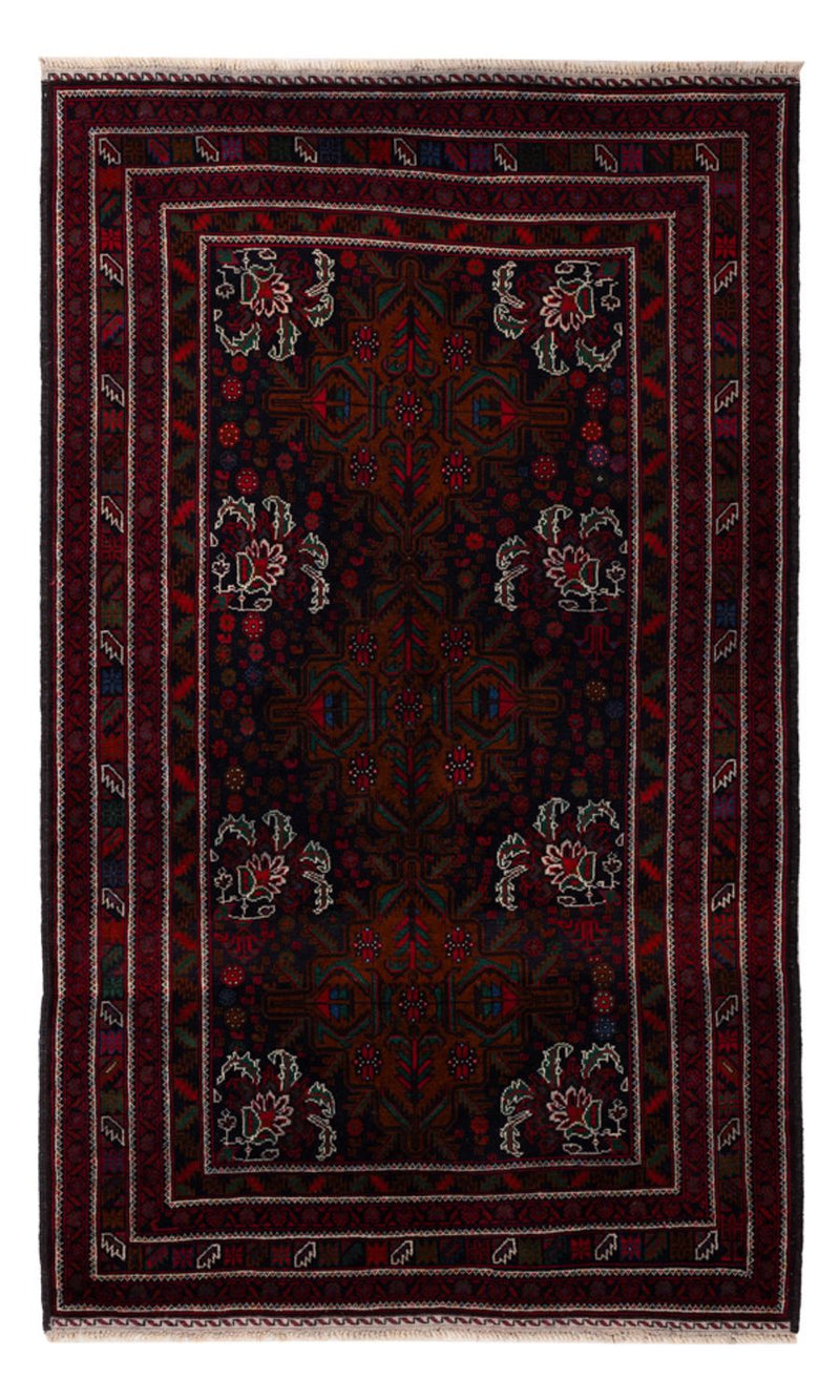 Baluch-matta - 202 x 119 cm - mörkröd