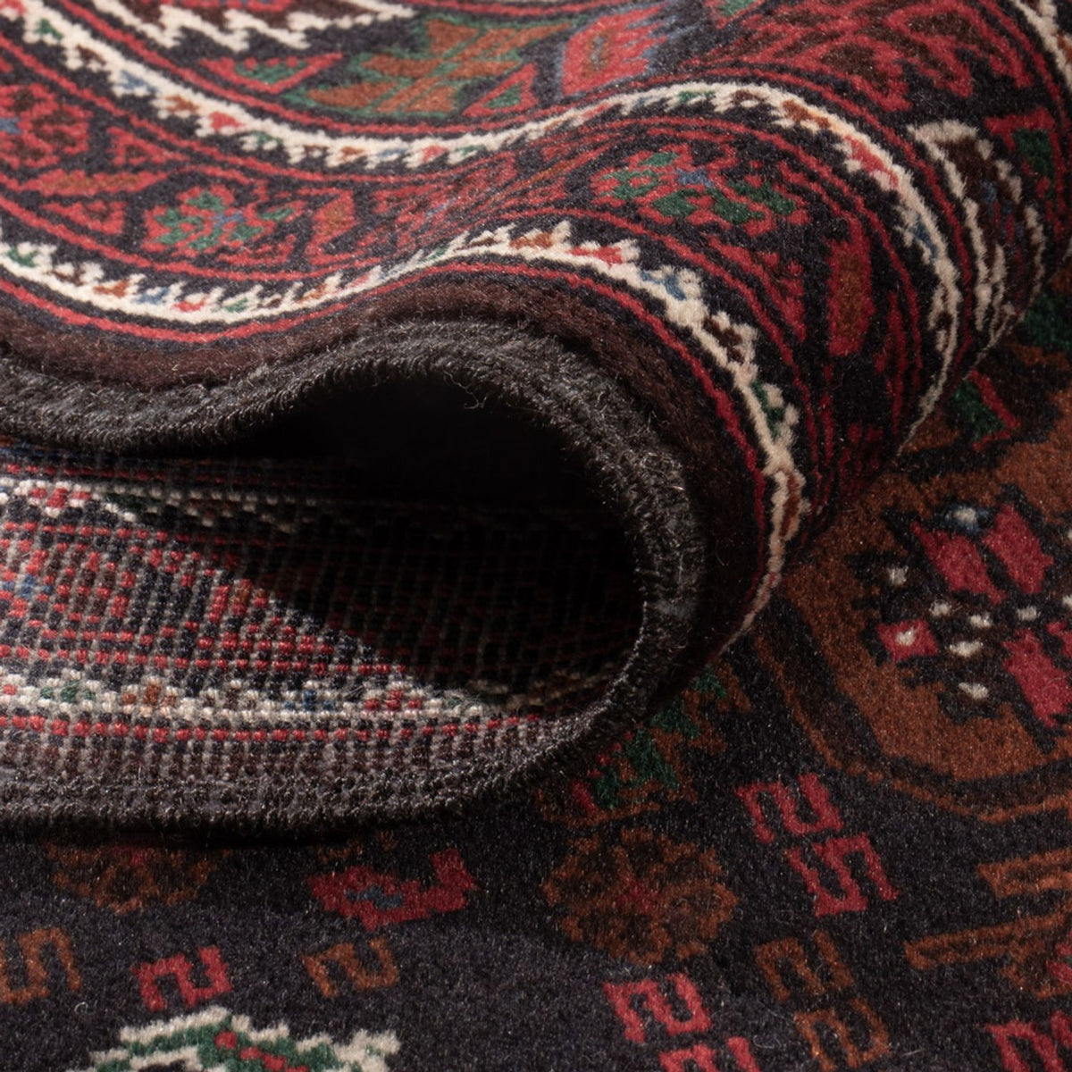 Baluch-matta - 202 x 119 cm - mörkröd