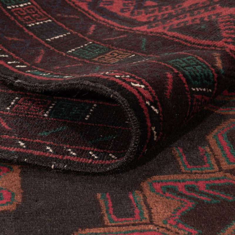 Runner Baluch-matta - 227 x 129 cm - mörkröd