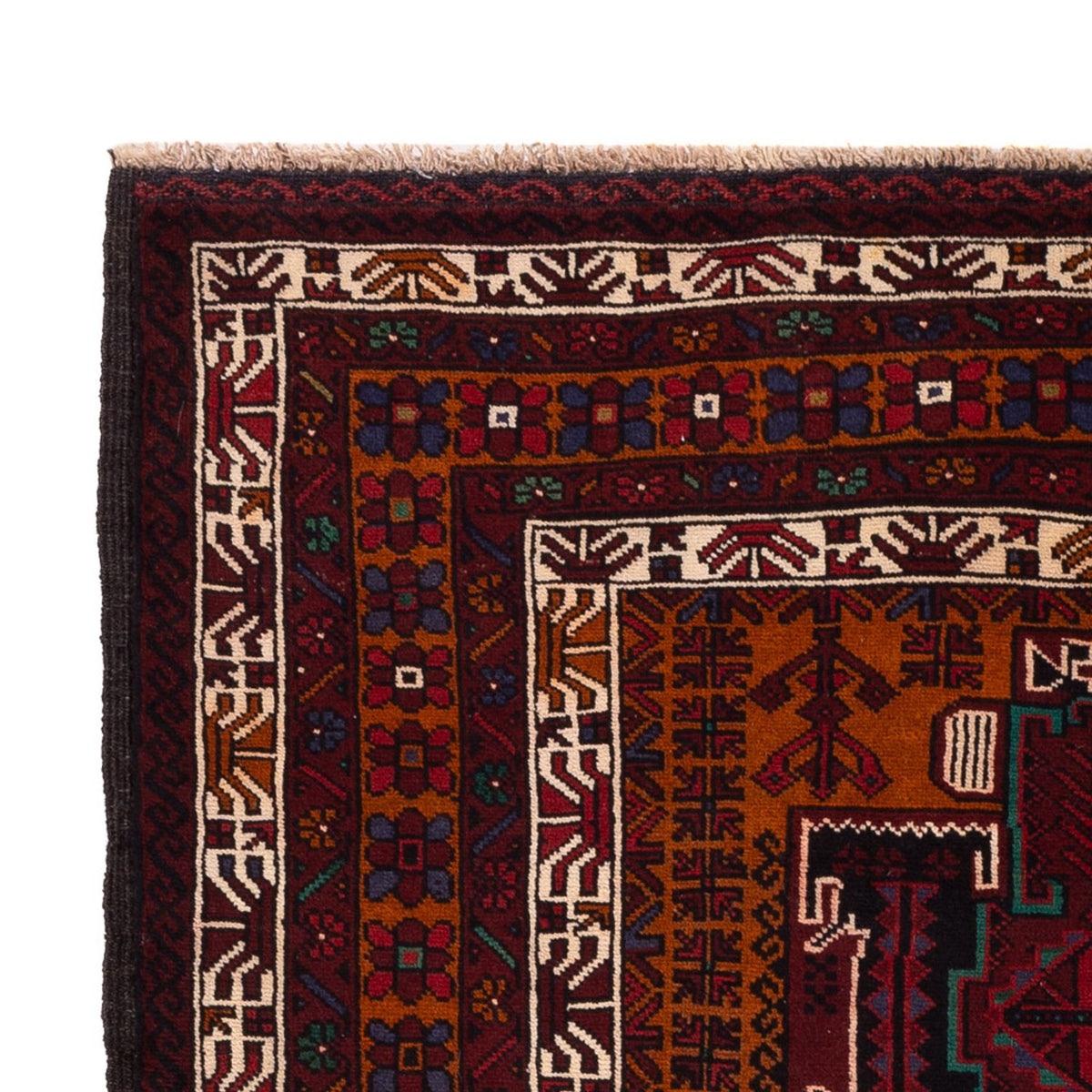 Baluch-matta - 198 x 123 cm - mörkröd