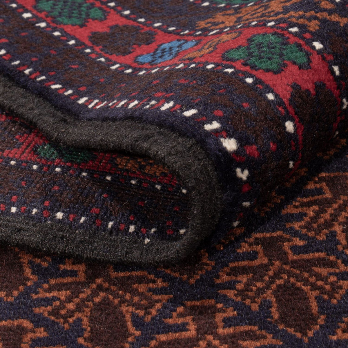 Baluch-matta - 185 x 120 cm - mörkröd