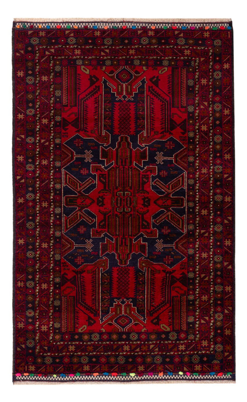Baluch-matta - 184 x 116 cm - mörkröd