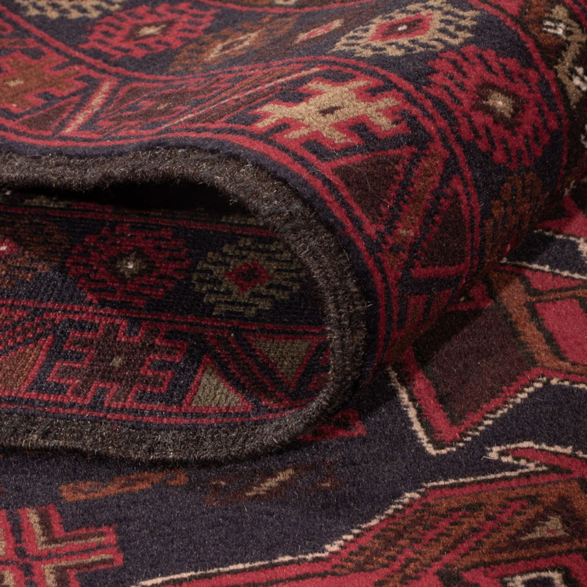 Baluch-matta - 184 x 116 cm - mörkröd