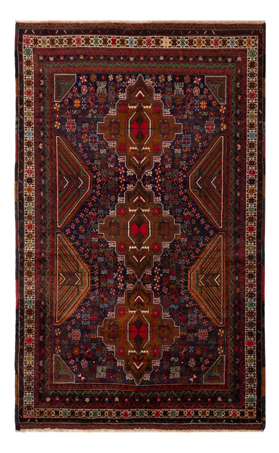 Baluch-matta - 200 x 117 cm - mörkröd