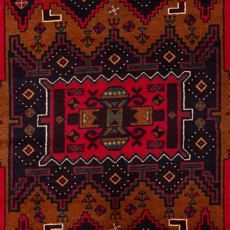 Baluch-matta - 195 x 117 cm - mörkröd