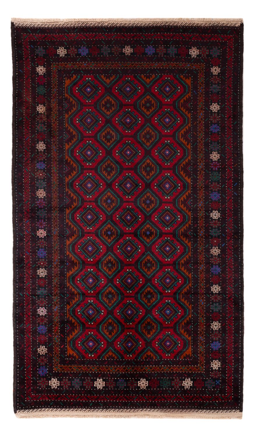 Baluch-matta - 203 x 120 cm - mörkröd