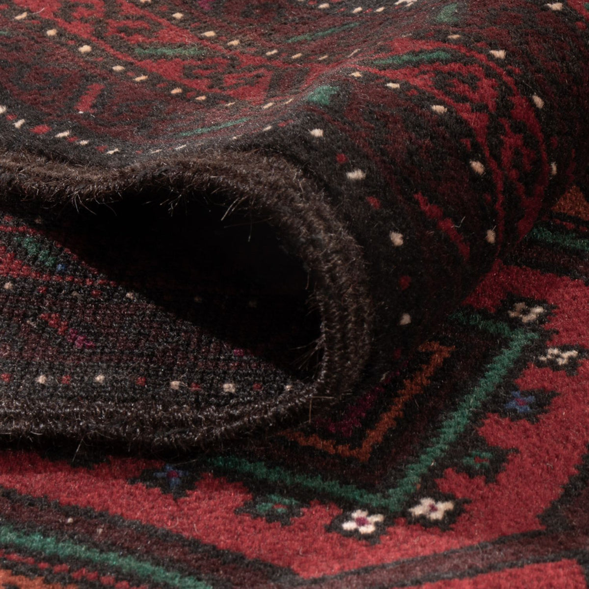 Baluch-matta - 203 x 120 cm - mörkröd