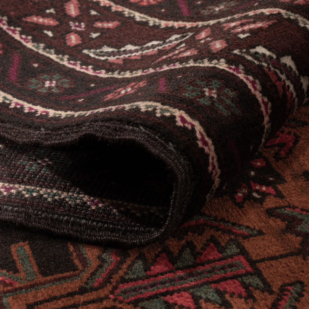 Runner Baluch-matta - 201 x 114 cm - mörkröd