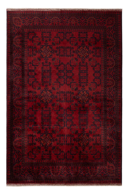 Afghansk matta - Kunduz - 203 x 129 cm - röd