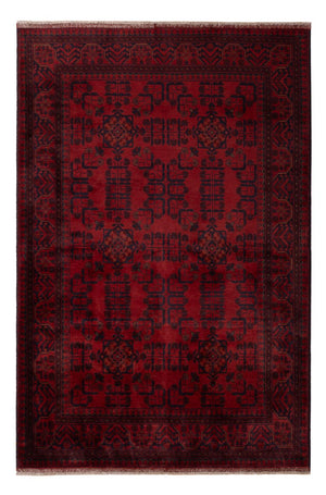 Afghansk matta - Kunduz - 203 x 129 cm - röd