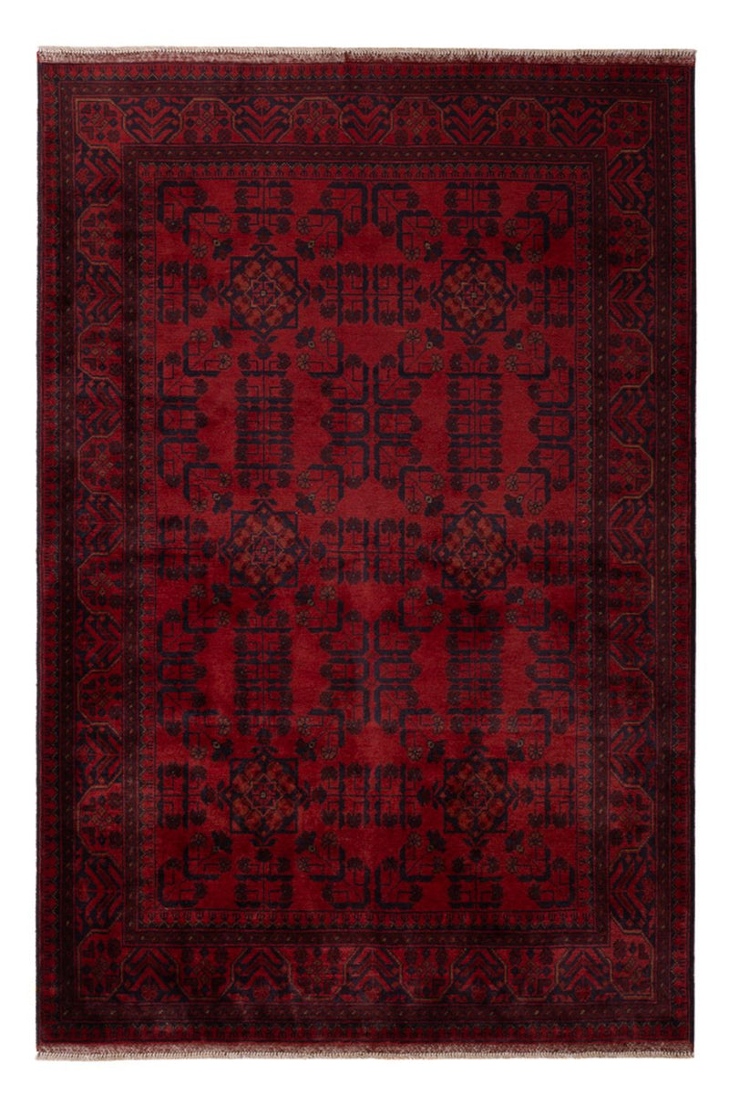 Afghansk matta - Kunduz - 203 x 129 cm - röd