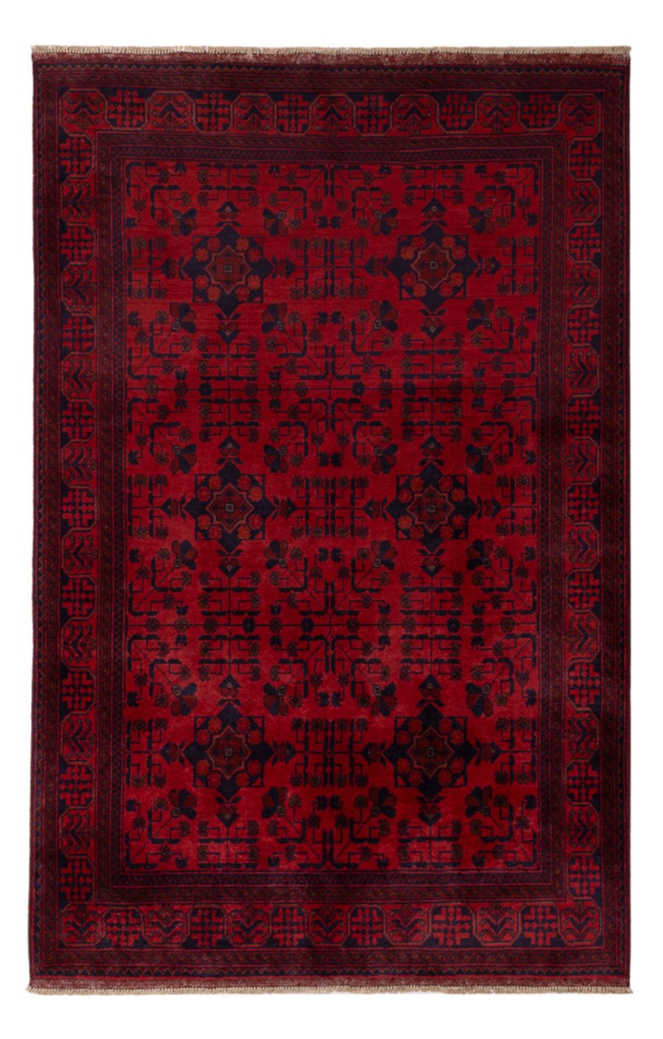 Afghansk matta - Kunduz - 200 x 125 cm - röd