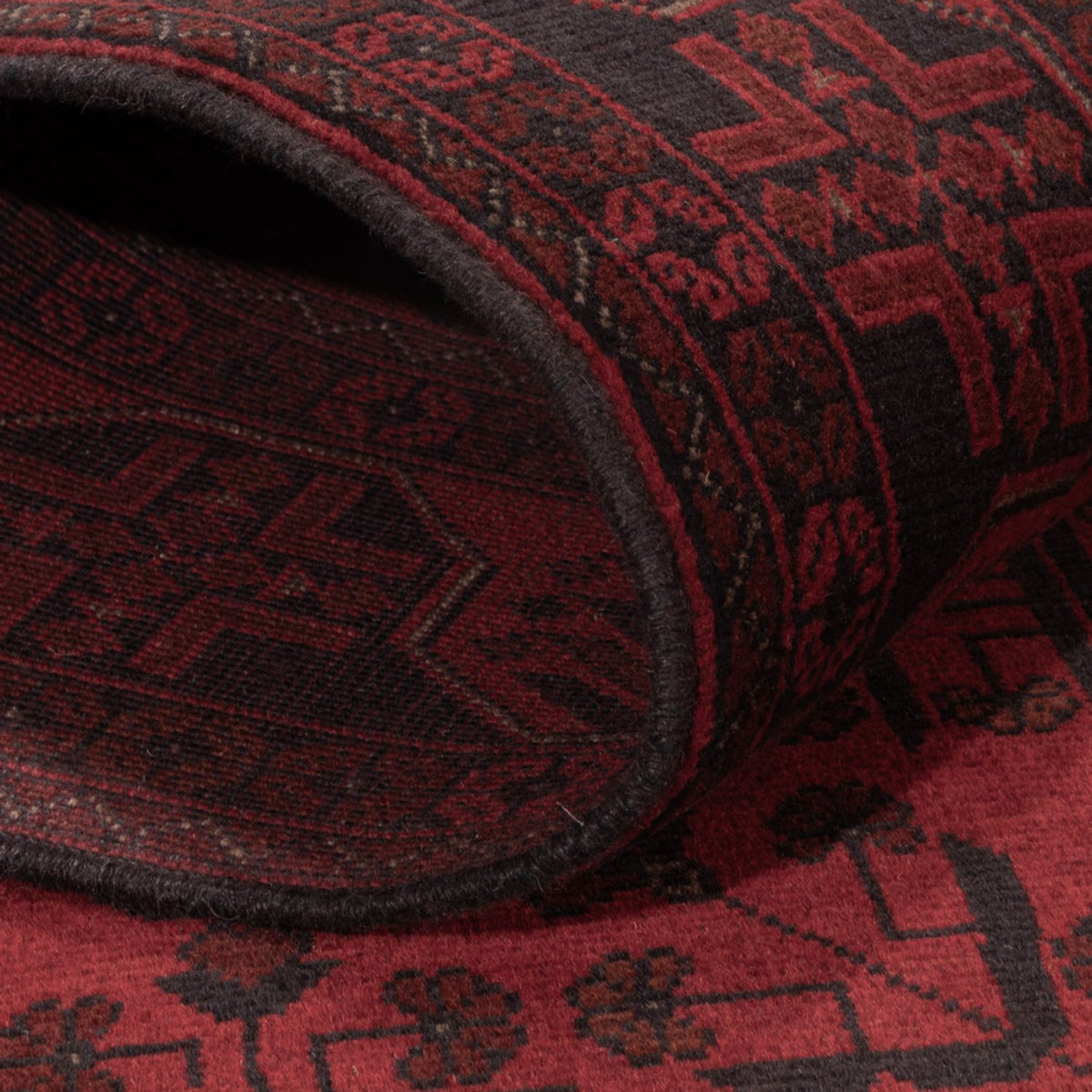 Afghansk matta - Kunduz - 196 x 127 cm - röd