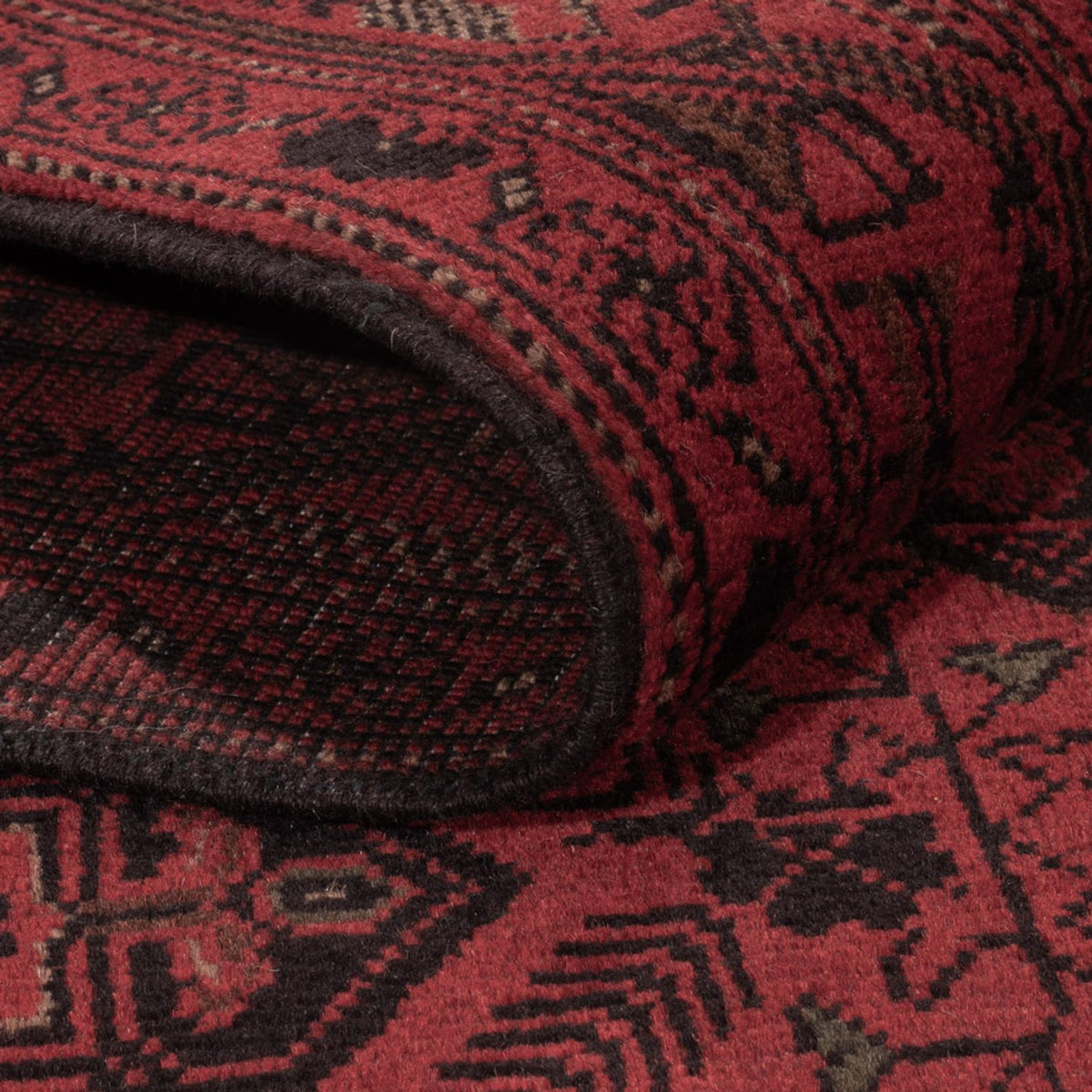 Afghansk matta - Kunduz - 196 x 124 cm - röd