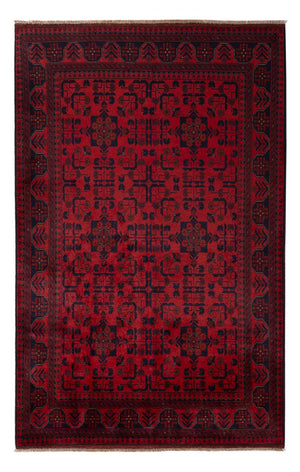 Afghansk matta - Kunduz - 203 x 128 cm - röd