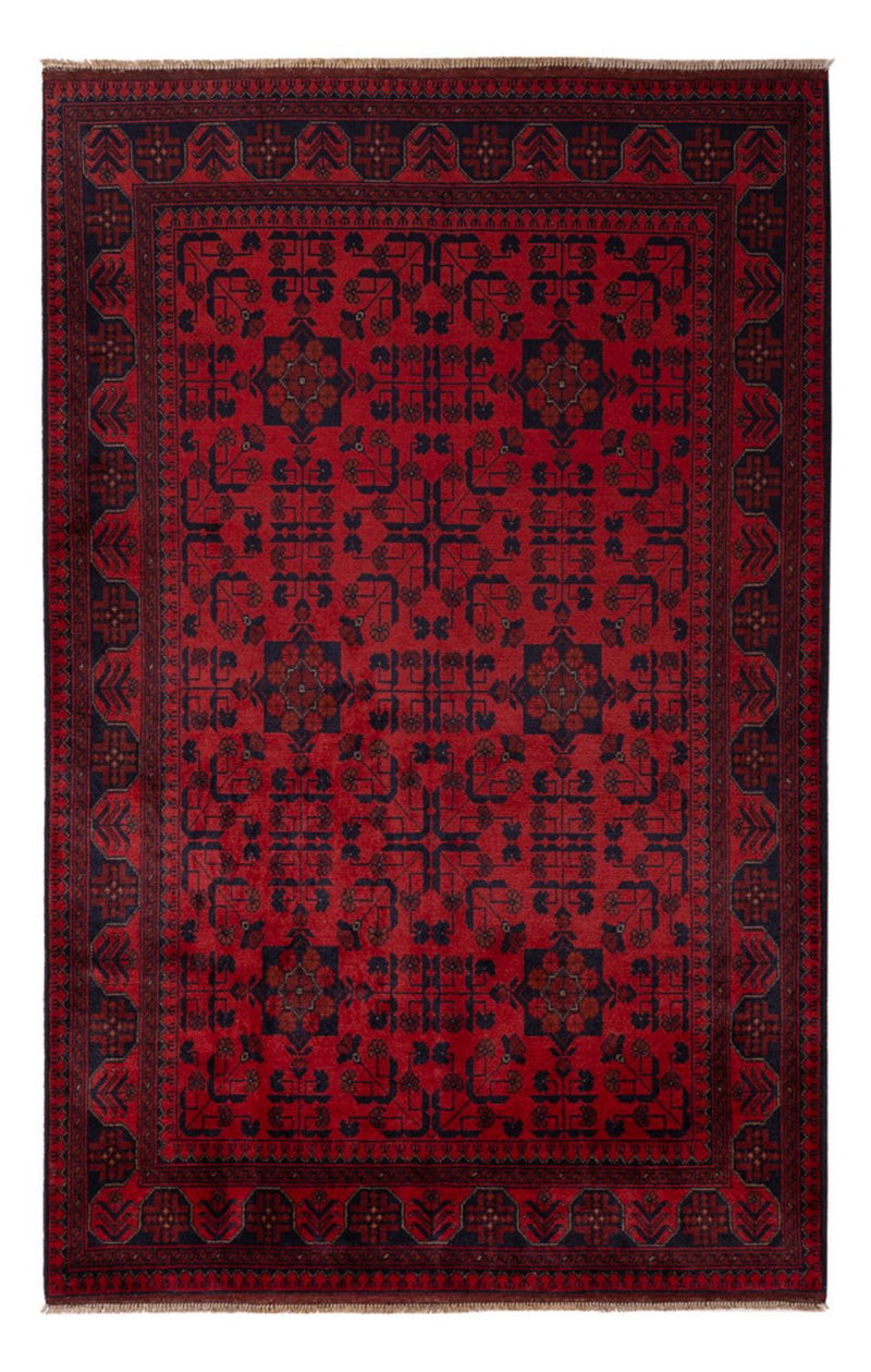 Afghansk matta - Kunduz - 203 x 128 cm - röd
